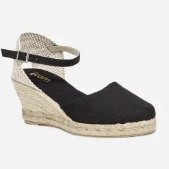 Espadrille compensée en toile