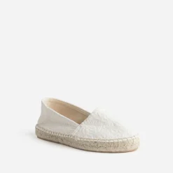 Espadrille écrue toile damassée