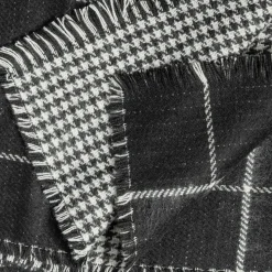 Etole TEXTO noire et blanche à carreaux