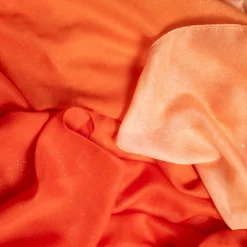 Foulard orange pailleté effet deep dye