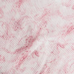 Foulard rose plissé imprimé cachemire