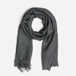 Foulard TEXTO noir pailleté et plissé