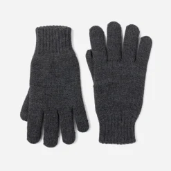 Gants gris en tricot doublé