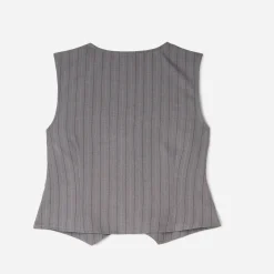 Gilet de costume TEXTO gris rayures tennis