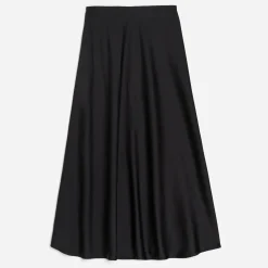 Jupe longue TEXTO noire satinée