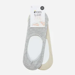 Lot de socquettes courtes beiges et grises