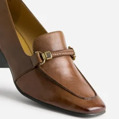Mocassin à talon CAPRICE cognac en cuir