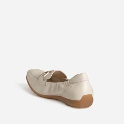 Mocassin CAPRICE beige clair cuir