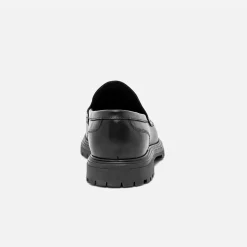 Mocassin éco-conçu noir en cuir