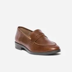 Mocassin ERAM FLEX cognac en cuir verni