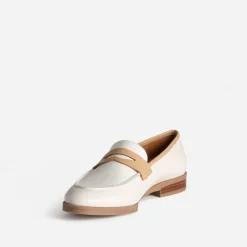 Mocassin ERAM FLEX écru et beige cuir