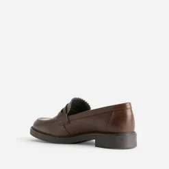 Mocassin marron cuir bord cranté éco-conçu