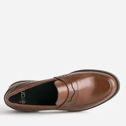 Mocassin marron foncé cuir