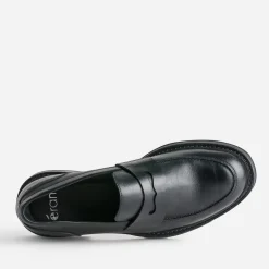 Mocassin noir cuir