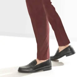 Mocassin noir en cuir