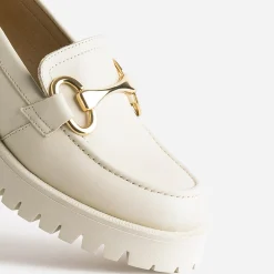 Mocassin TEXTO beige en cuir à semelle crantée