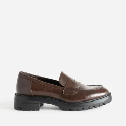 Mocassin TEXTO marron cranté