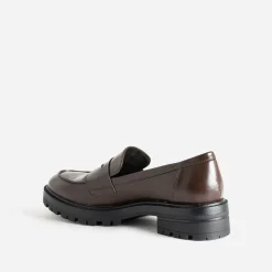 Mocassin TEXTO marron cranté