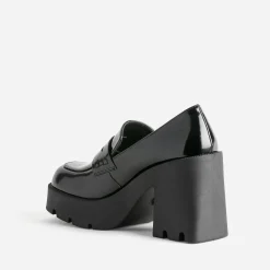 Mocassin TEXTO noir à plateforme crantée