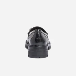 Mocassin TEXTO noir embossé croco