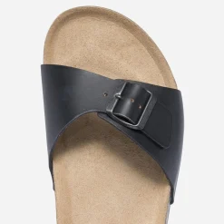 Mule anatomique noire en cuir