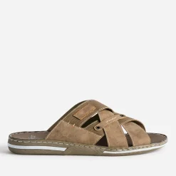 Mule marron bi matière