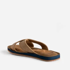 Mule marron brides croisées