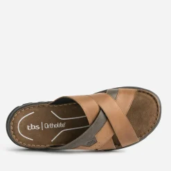 Mule TBS marron en cuir