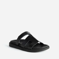 Mule TEXTO noire cuir