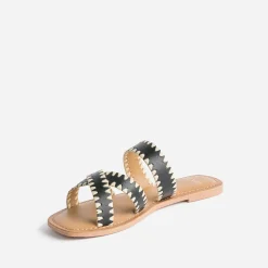 Mule TEXTO noire en cuir