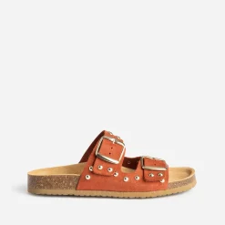 Mule TEXTO terracotta cuir éco-conçu