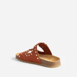 Mule TEXTO terracotta cuir éco-conçu