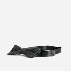 Nœud papillon noir faux-uni réglable