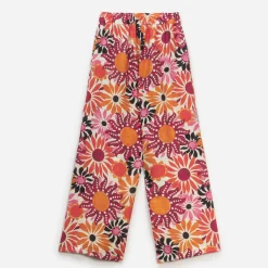 Pantalon TEXTO orange imprimé psychédélique