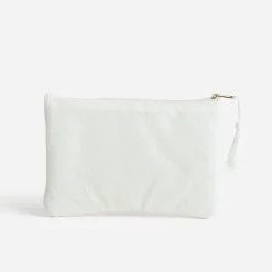 Pochette écrue à message doré