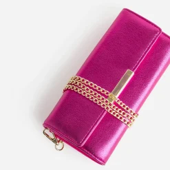 Pochette fuchsia métallisée