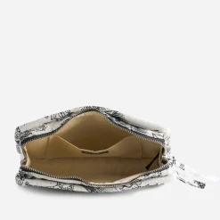 Pochette noire jacquard à motif jungle