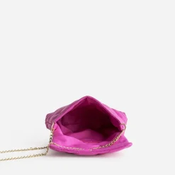 Pochette TEXTO rose matelassée