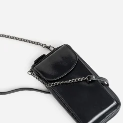 Pochette-téléphone TEXTO noir glacé