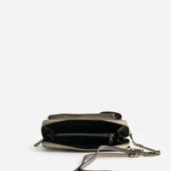 Pochette-téléphone TEXTO taupe métallisé