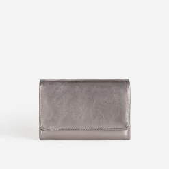 Portefeuille gris foncé métallisé