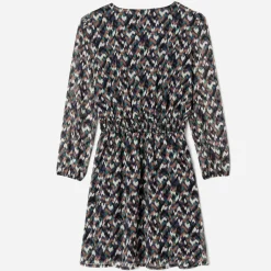 Robe bleue à motif ethnique
