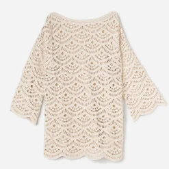 Robe TEXTO écrue façon macramé