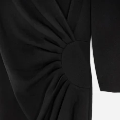 Robe TEXTO noire drapée