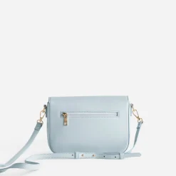 Sac à main baby blue métalleries dorées