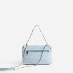 Sac à main baby blue textile souple