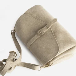 Sac à main beige suédé