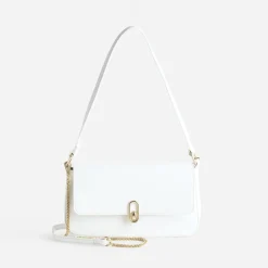 Sac à main blanc métalleries dorées
