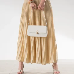 Sac à main blanc métalleries dorées