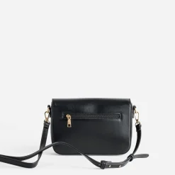 Sac à main noir métalleries dorées